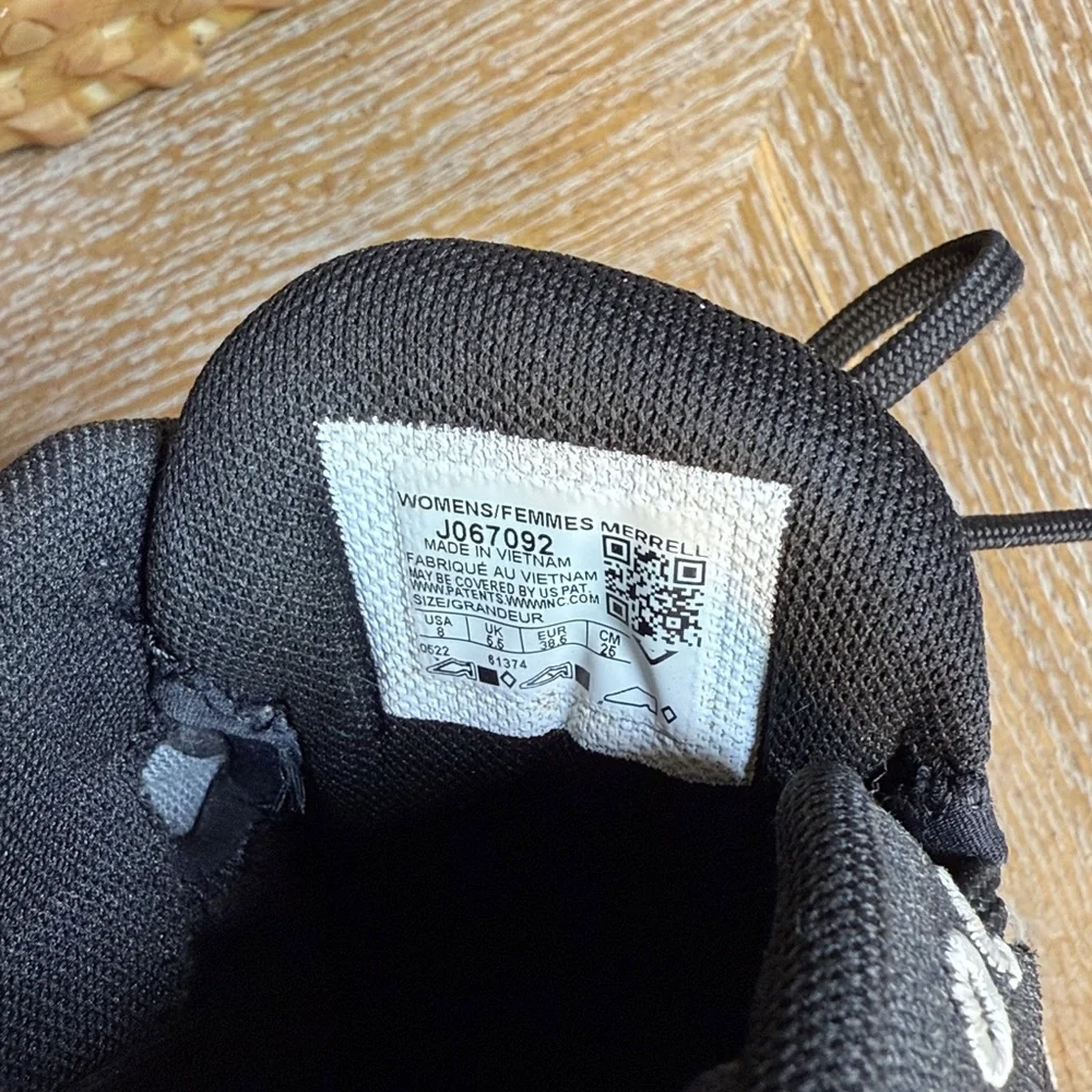 MERRELL Moab Flight Solution DYE Black White Outdoor Trail Running Sneaker - Picture 10 of 10